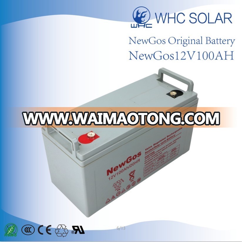 2018 New products 12V 100Ah UPS solar battery for solar system